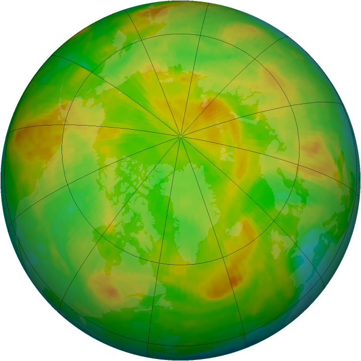 Arctic ozone map for 01 June 1994